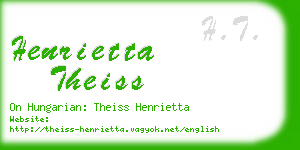 henrietta theiss business card